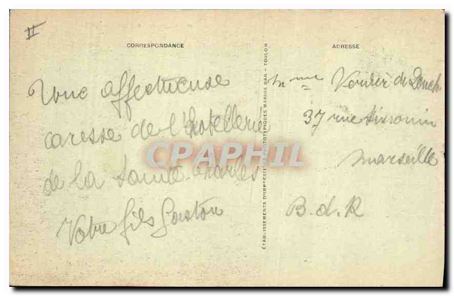 La Sainte-Baume — Vue Générale — Éditeur Warin, n°75 — Verso