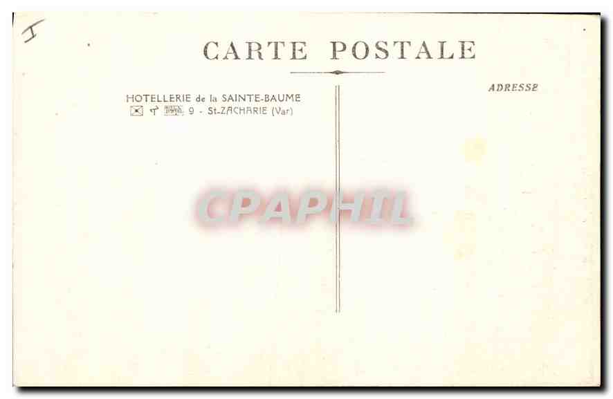 La Sainte-Baume — Montée de la Grotte — Hôtellerie de la Sainte-Baume, n°9 — Verso