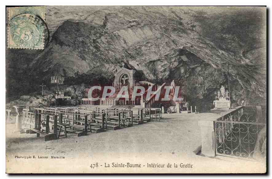 La Sainte-Baume - Interior of the Cave — Phototypie E. Lacour, Marseille, n° 478