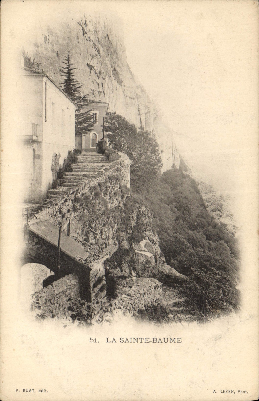 La Sainte-Baume — Blick auf das Bergkloster — P. Ruat, Verlag Nr. 51