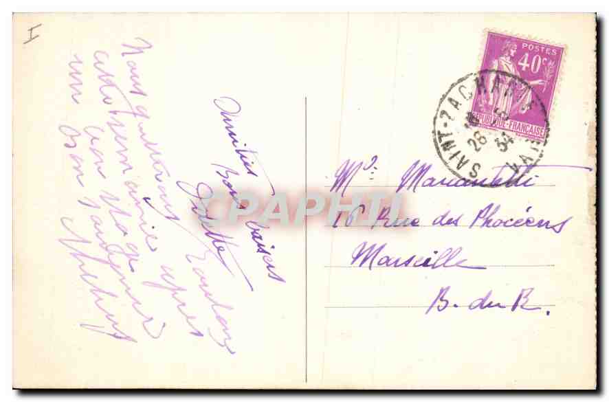La Sainte-Baume — La Grotte et le Saint-Pilon — CPM n°65 — Verso