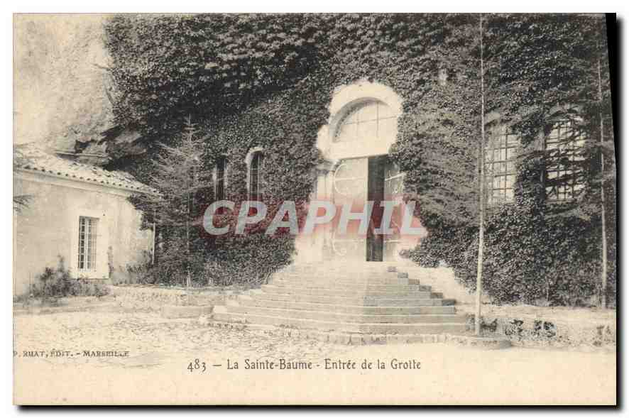 CPA La Sainte Baume Entree de la Grotte 