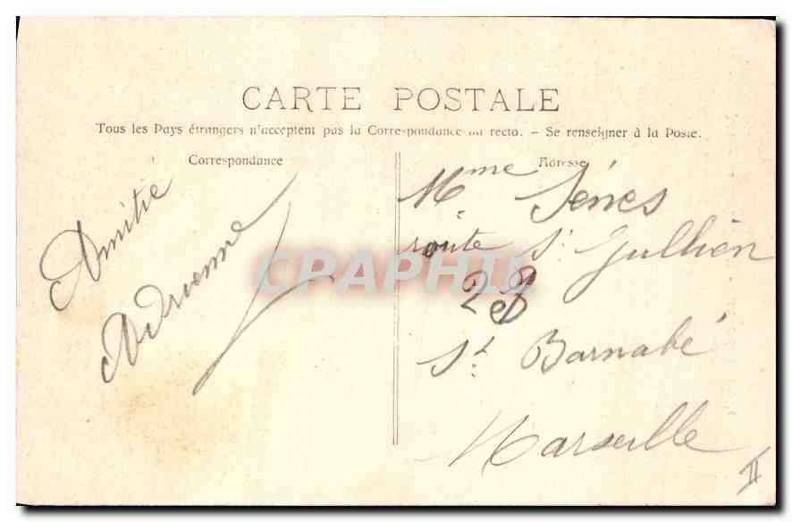 La Sainte-Baume - Montée de la Grotte — Phototypie E. Laoour - Marseille, n°705 — Verso