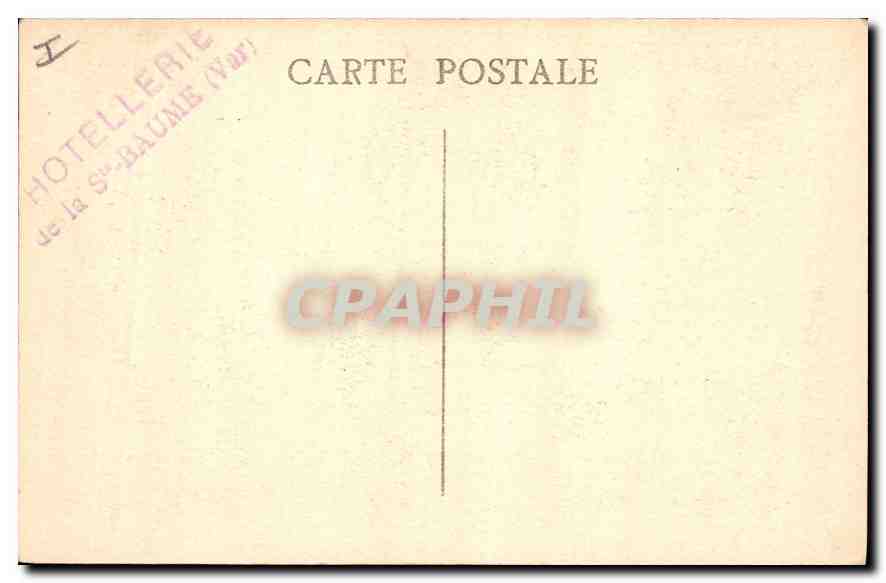 CPA La Sainte Baume Entree de l'Hotellerie  — Verso