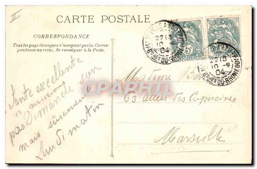CPA La Sainte Baume La Foret Le Canape  — Verso