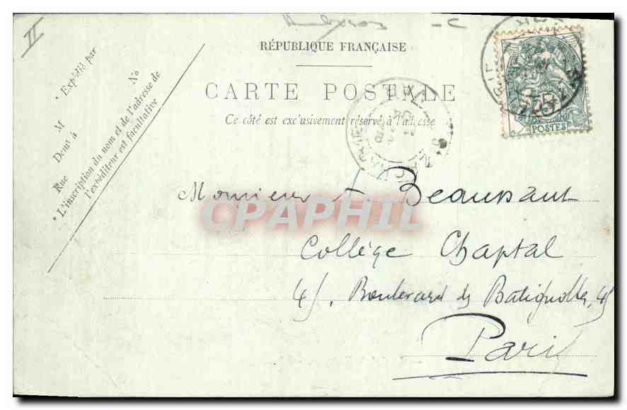 CPA La Sainte Baume Le Col de Bretagne  — Verso