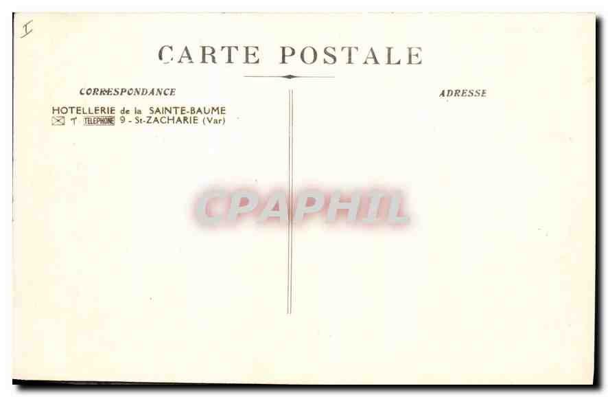 CPA La Sainte Baume Var Vue generale  — Verso