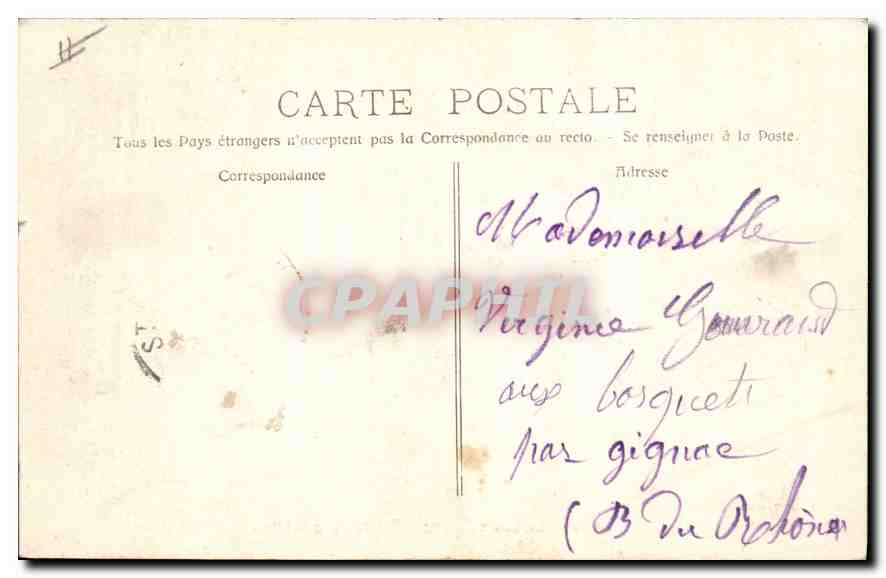 CPA La Sainte Baume Entree de la Grotte  — Verso