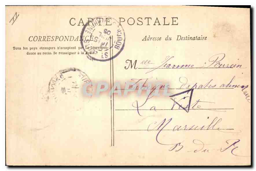 CPA La Sainte Baume Entree de la Grotte  — Verso