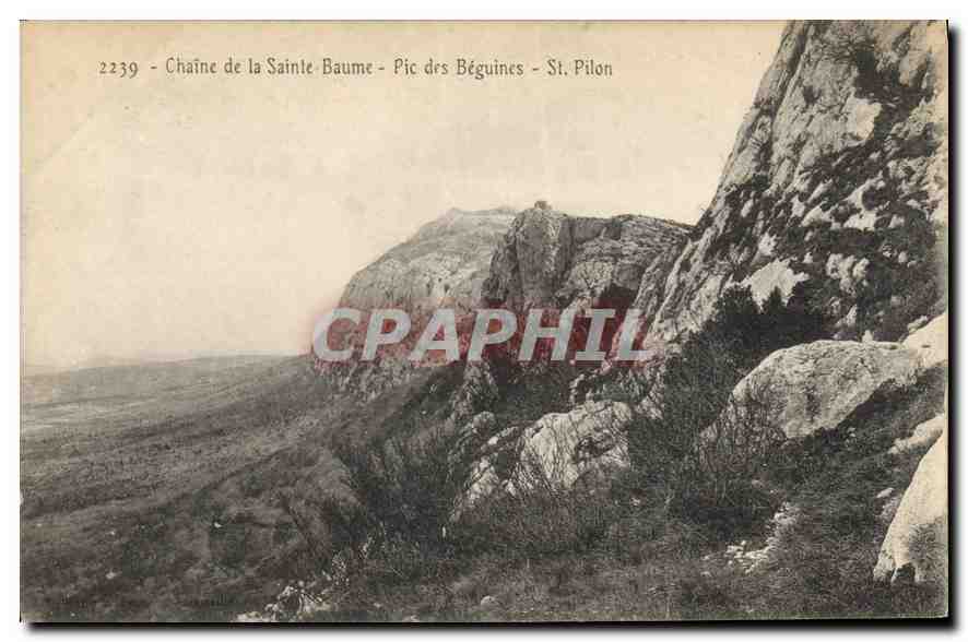 CPA Chaine de la Sainte Baume Pic des Beguines St Pilon 