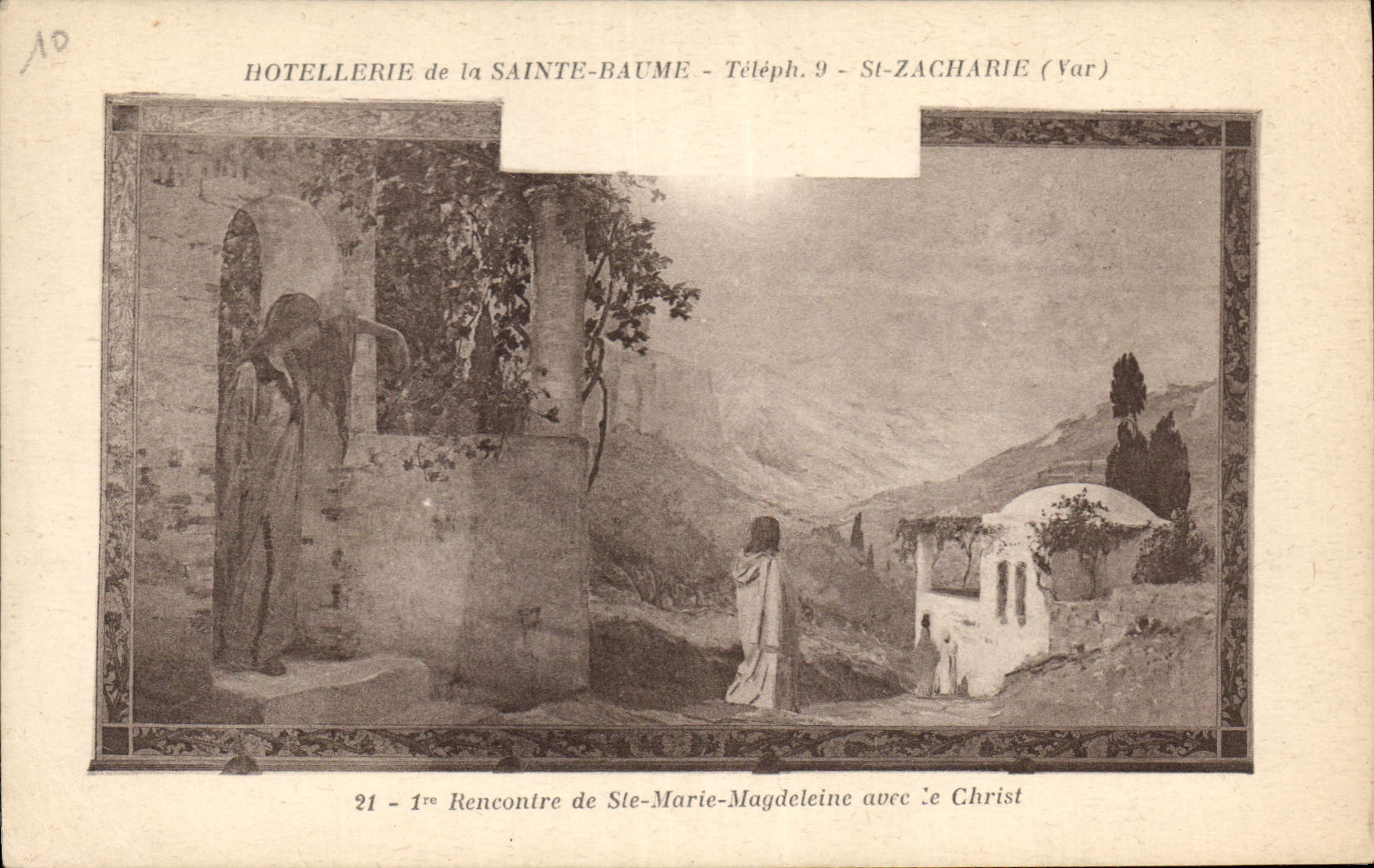 CPA I re Rencontre de Ste Marie Madeleine avec le Christ 