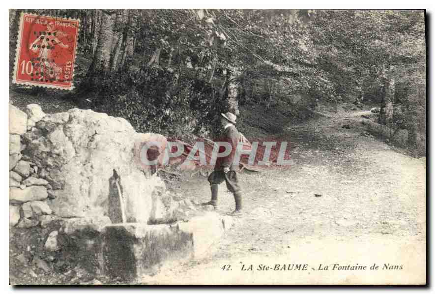 CPA La Ste Baume La Fontaine de Nans 
