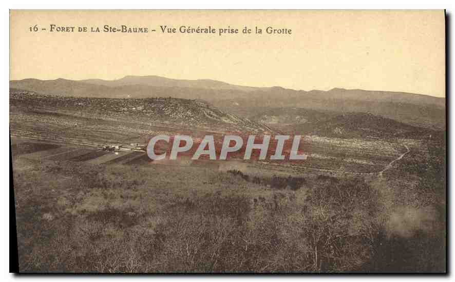 CPA Foret de la Ste Baume Vue Generale prise de la Grotte 