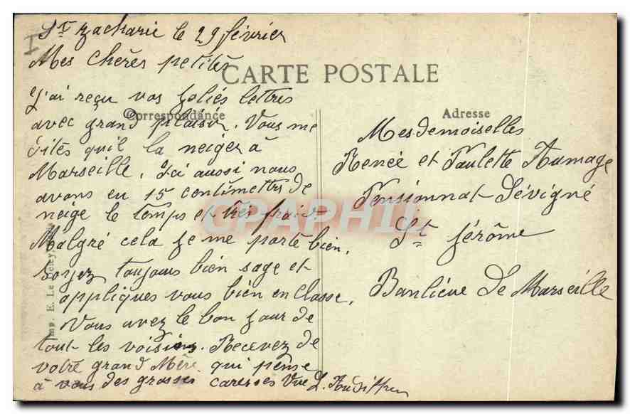 CPA La Sainte Baume La Grotte  — Verso