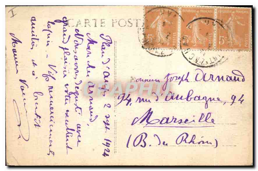 CPA La Sainte Baume Le Calvaire  — Verso