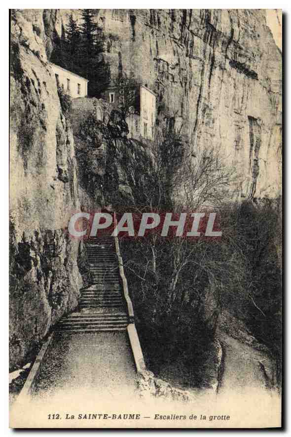 CPA La Sainte Baume Escaliers de la grotte 
