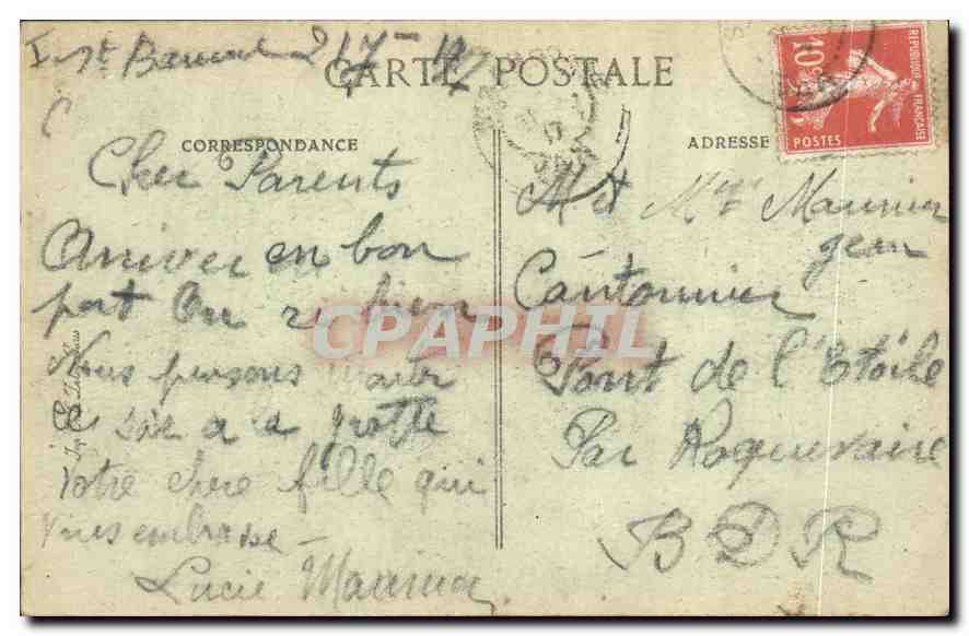 CPA La Sainte Baume La Grotte et le Saint Pilon vu de l'Hotellerie  — Verso