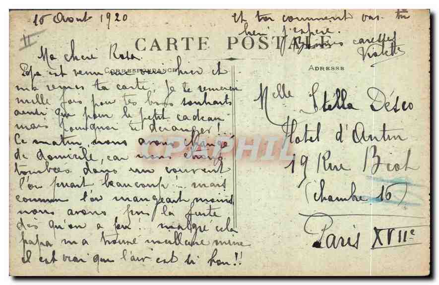 La Sainte-Baume — Vue Générale — Éditeur inconnu, n° 17 — Verso