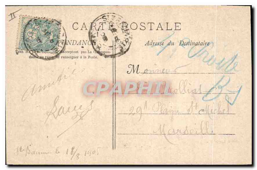 CPA La Sainte Baume Vue Generale  — Verso