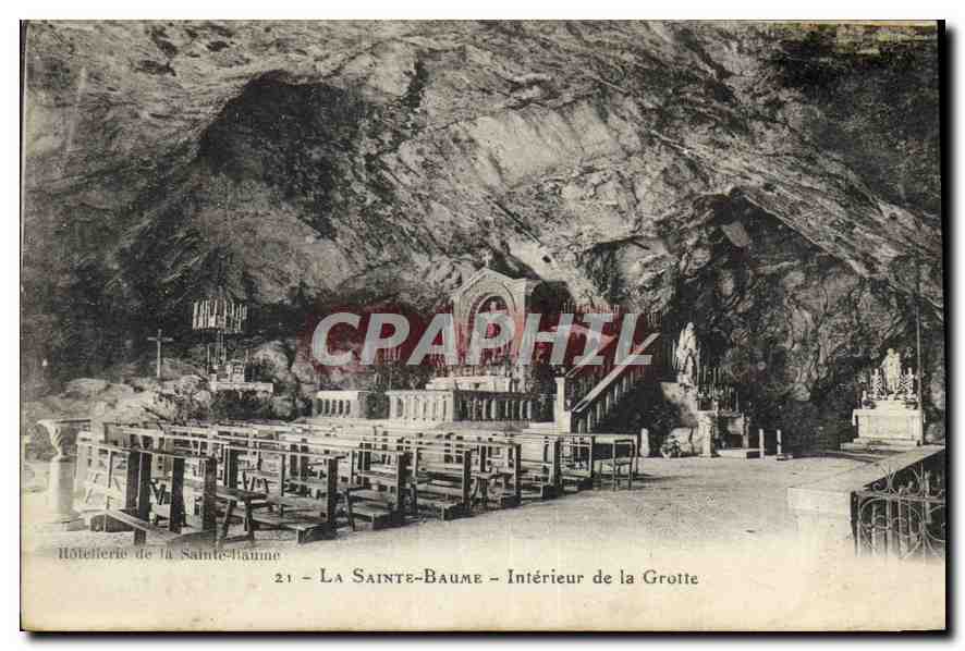 CPA La Sainte Baume Interieur de la Grotte 