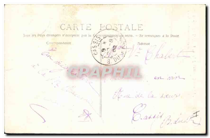 CPA Foret de la Sainte Baume Chemin du Grand Prad  — Verso