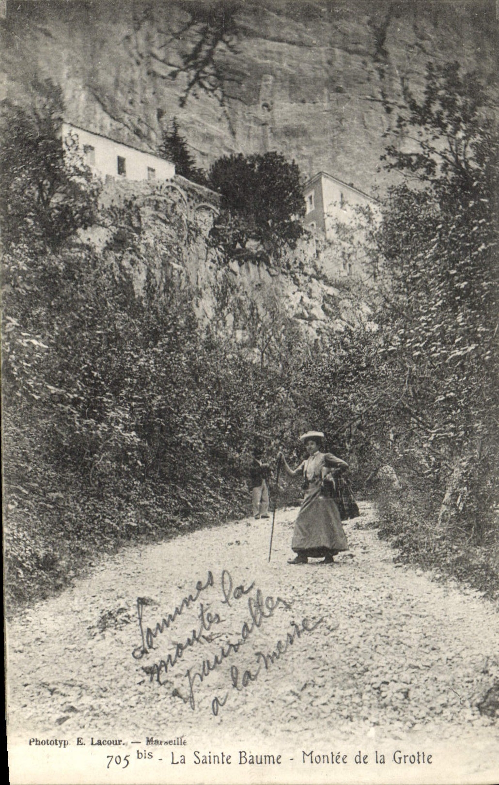 CPA La Sainte Baume Montee de la Grotte 