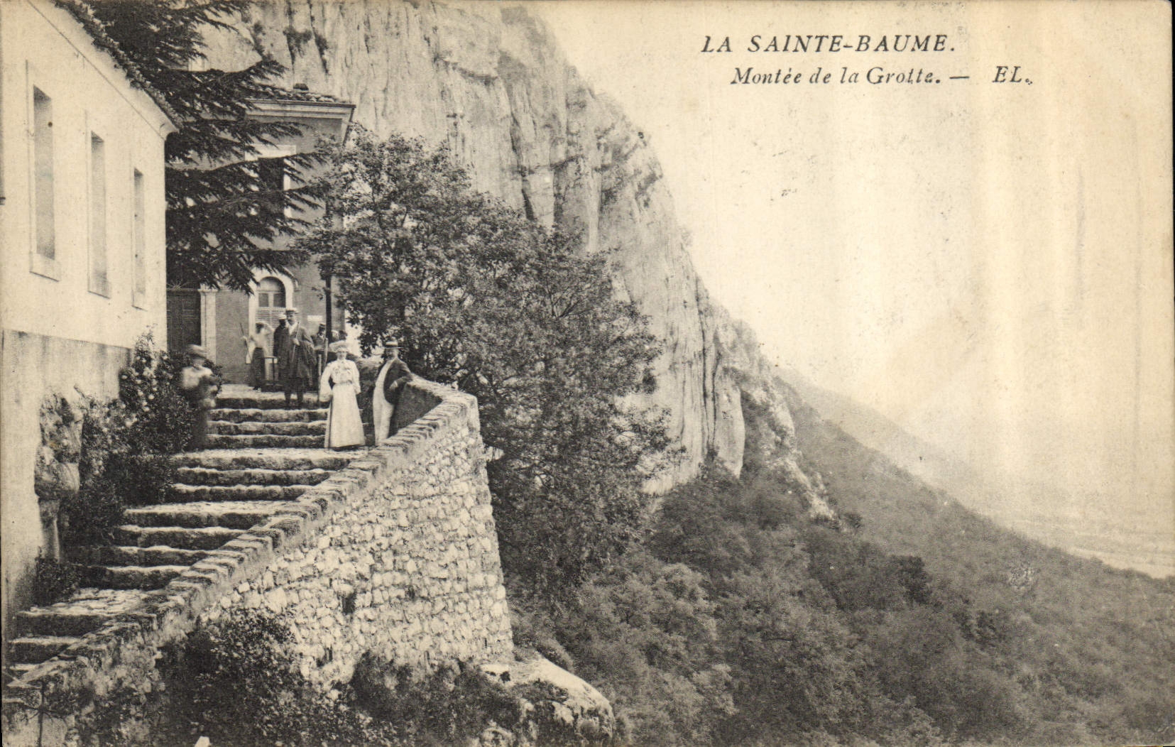 CPA La Sainte Baume Montee de la Grotte 