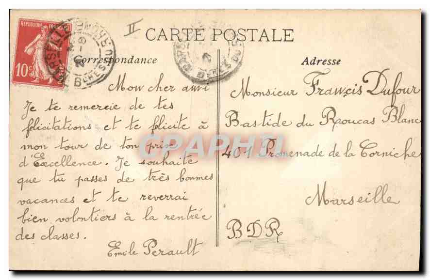 CPA La Sainte Baume Montee de la Grotte  — Verso