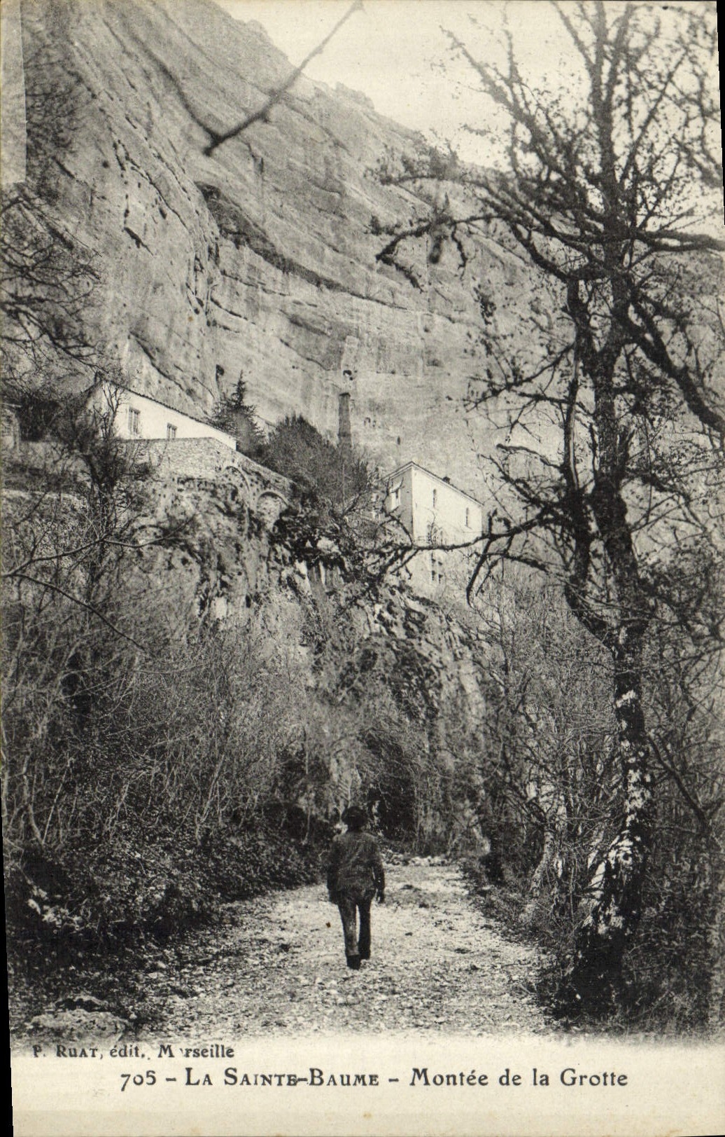 CPA La Sainte Baume Montee de la Grotte 