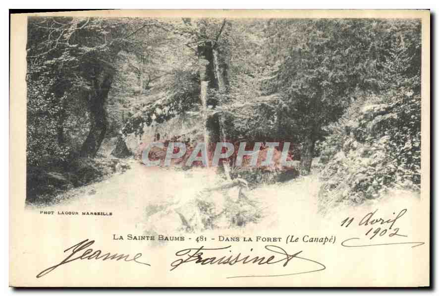 CPA La Sainte Baume Dans la Foret Le Canape 