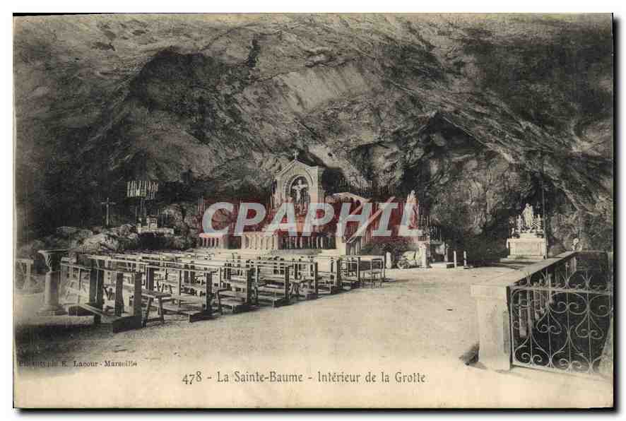 La Sainte-Baume - Intérieur de la Grotte — Phototypie R. Lazour - Marseille, n°478