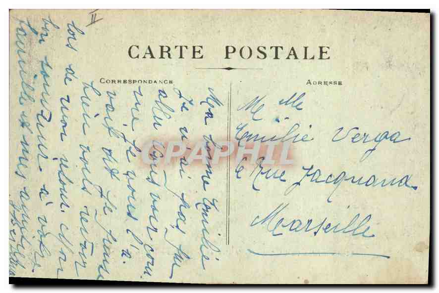 CPA Chaine de la Sainte Baume et le Plateau du Plan d'Aups  — Verso