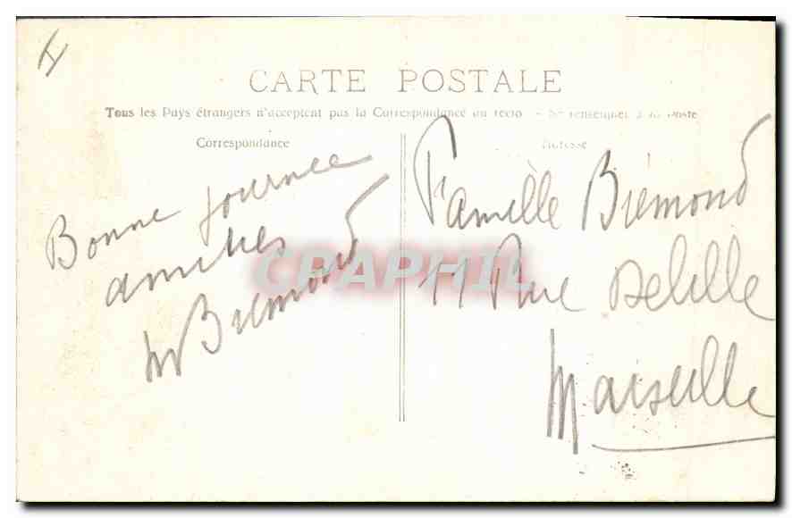 CPA La Sainte Baume En arrivant de St Zacharie  — Verso