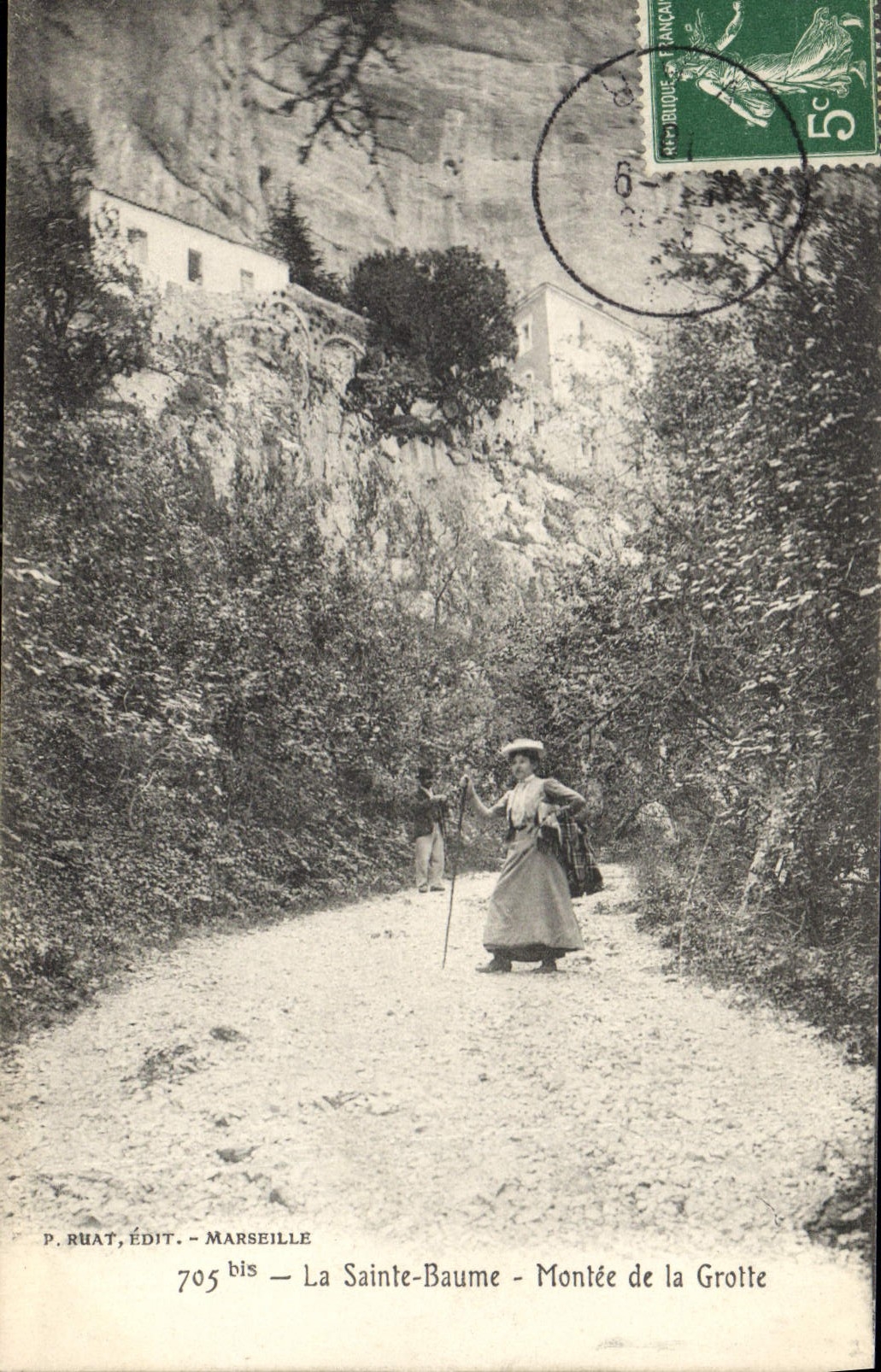 CPA La Sainte Baume Montee de la Grotte 