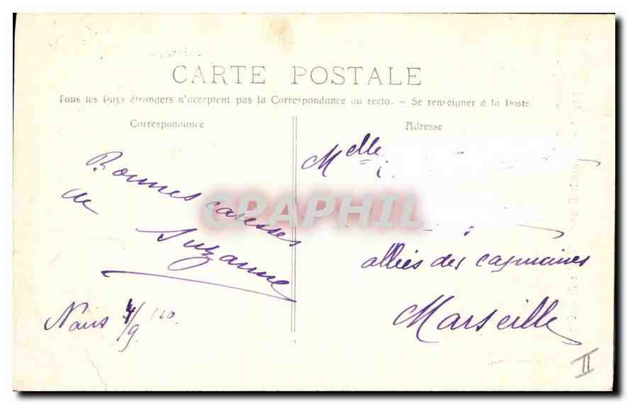 CPA La Sainte Baume Montee de la Grotte  — Verso