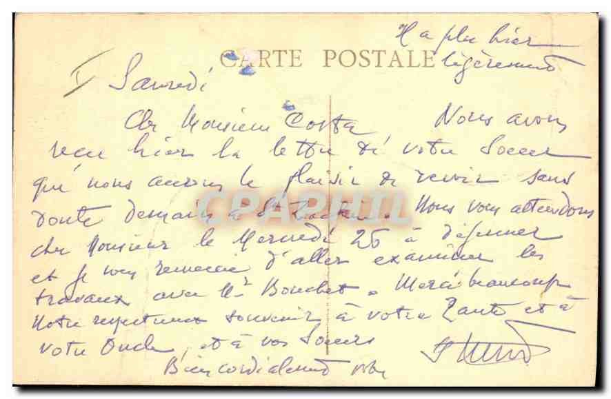 CPA La Sainte Baume Statue de Ste Marie Magdeleine a l'Hotellerie  — Verso