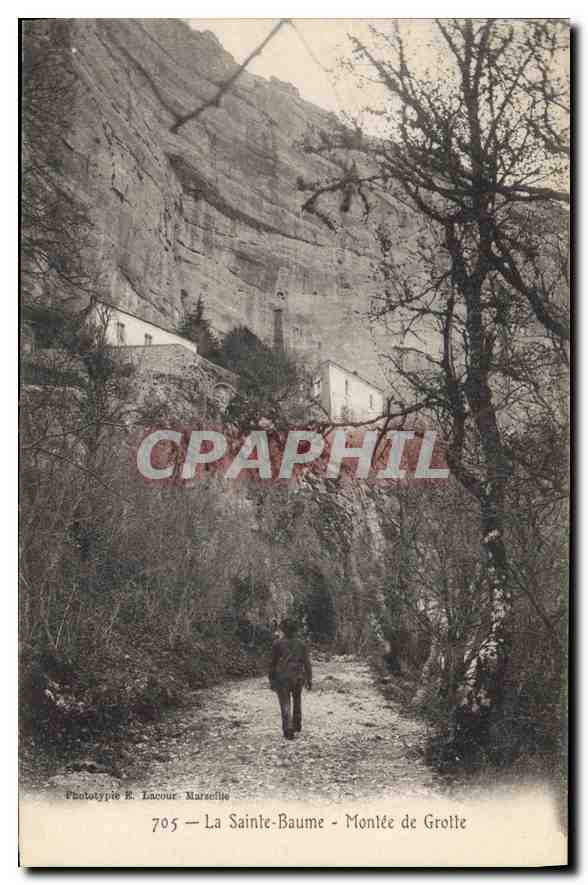 CPA La Sainte Baume Montee de Grotte 