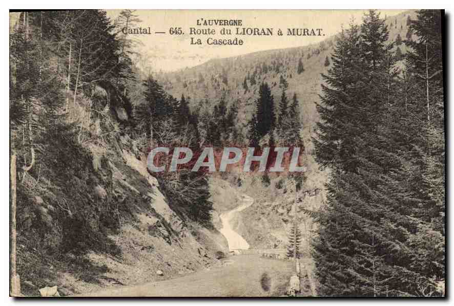 CPA Cantal Route du Lioran a Murat La Cascade 