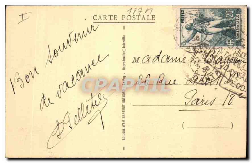 CPA St Flour Cantal Les Orgues Basiliques L'Entree de la Ville  — Rückseite