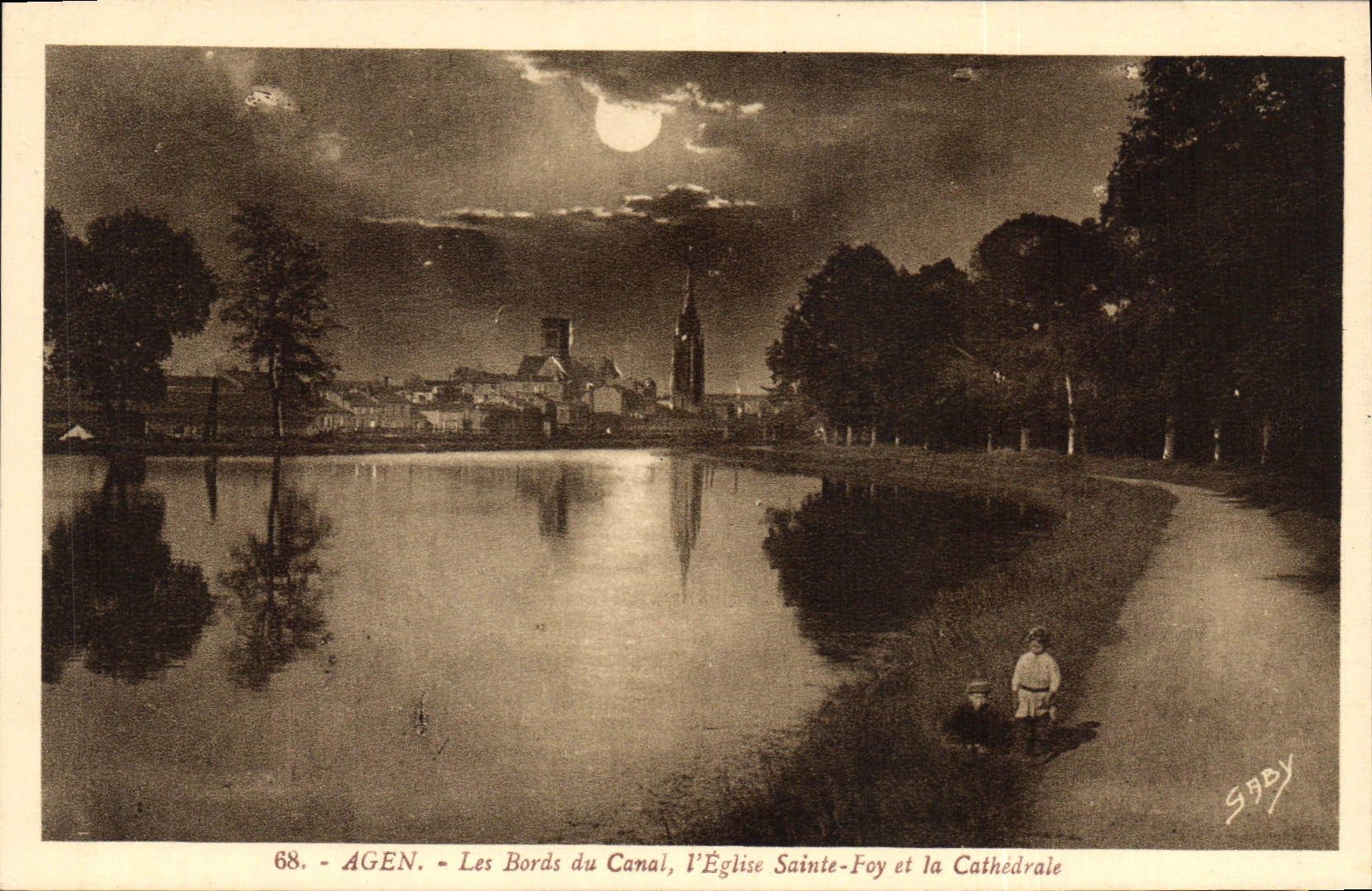 Agen - Les Bords du Canal, l'Église Sainte-Foy et la Cathédrale — Sibey, n°68