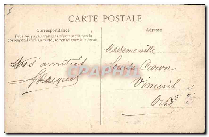 CPA Versailles Le Parc Le Remouleur  — Verso