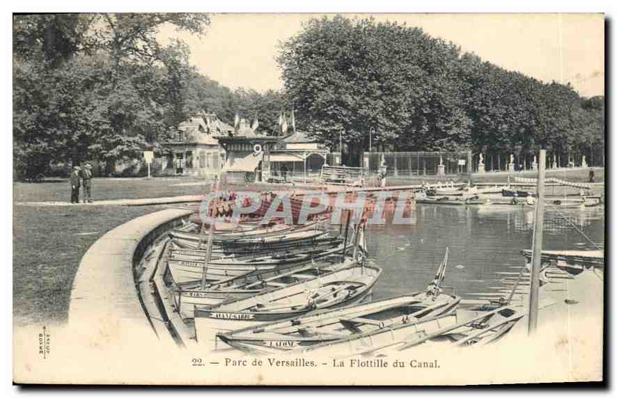 CPA Parc de Versailles La Flotille du Canal 