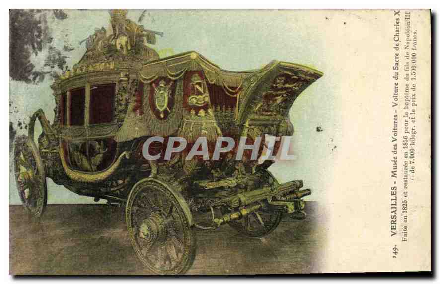 CPA Versailles Musee des Voltures Volture du Sacre de Charles 