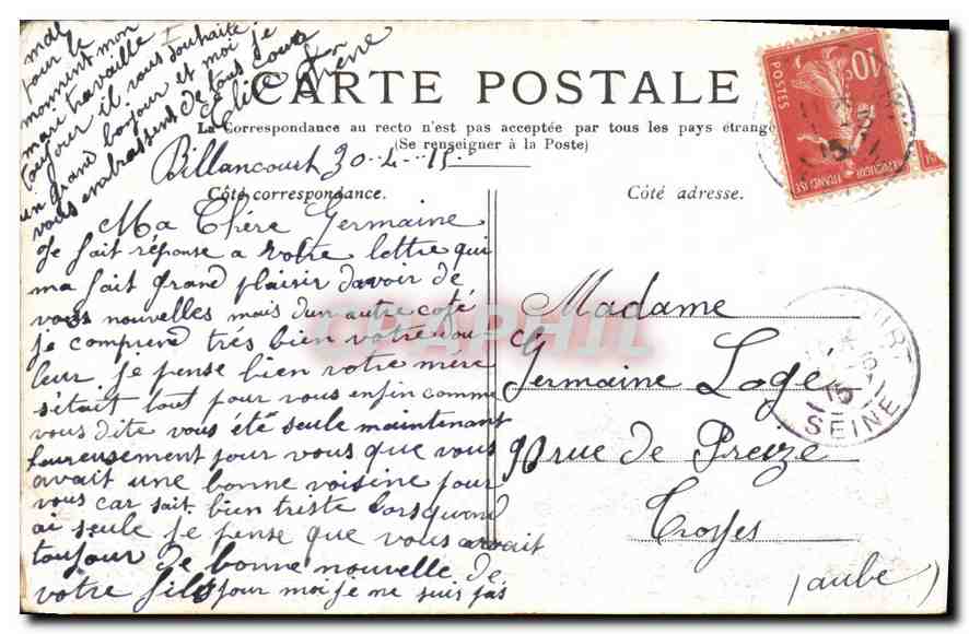 CPA Versailles Interieur de la Chapelle Orgue — Verso