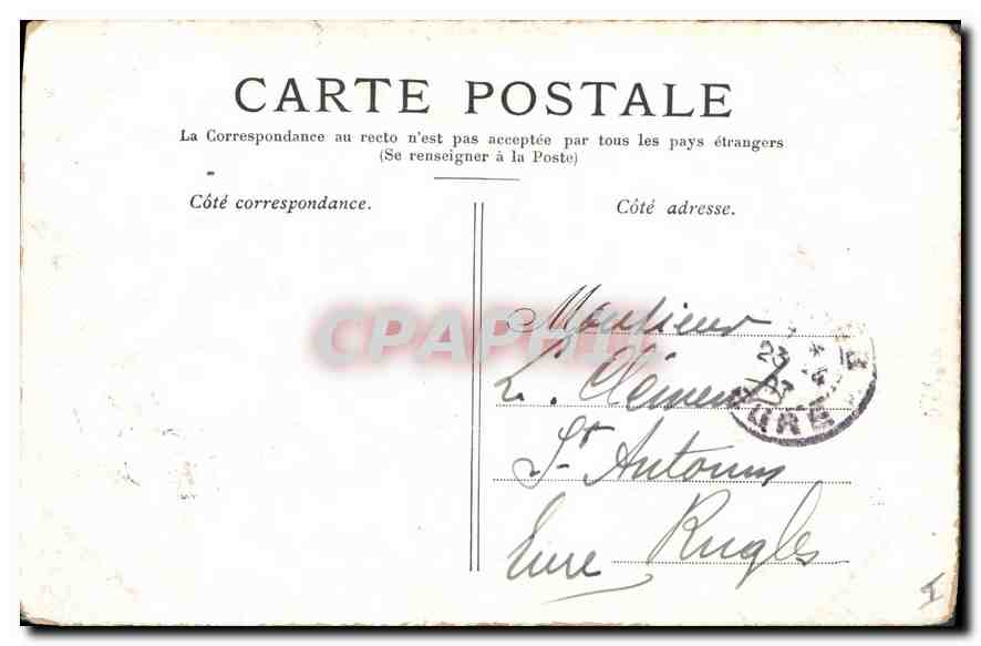 CPA Versailles Interieur de la Chapelle Orgue — Verso
