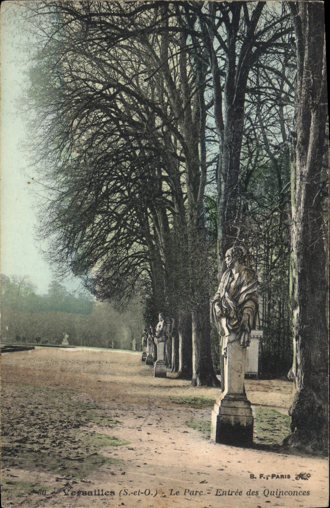 CPA Versailles S et O Le Parc Entree des Quinconces 