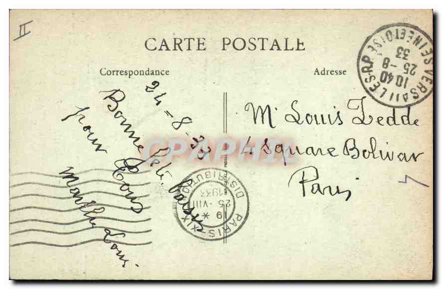 CPA Parc de Versailles Trianon Un coin de la Laiterie de Marie Antoinette  — Verso