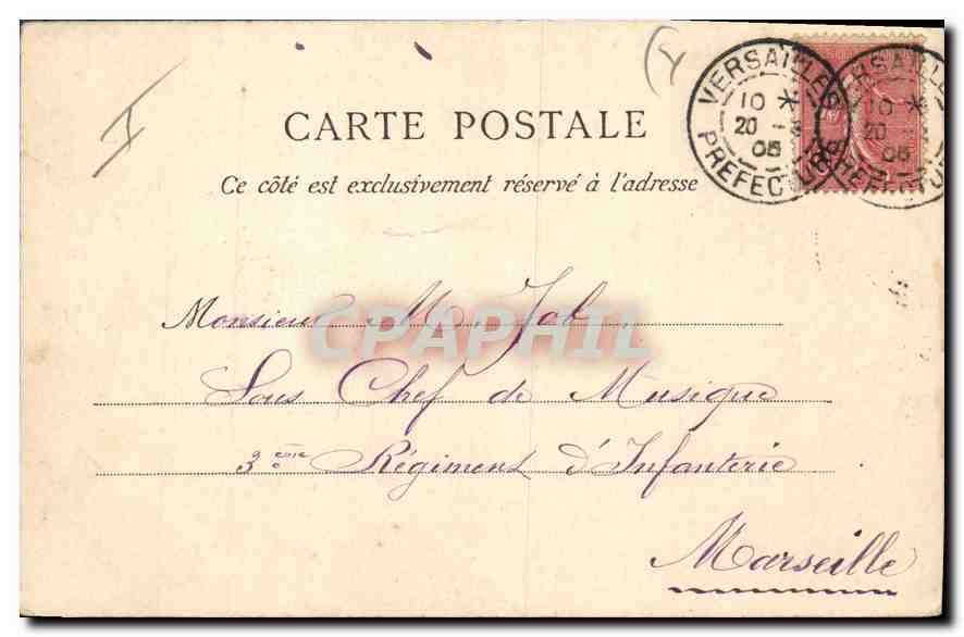 CPA Versailles Parc du Petit Trianon Pavillon de la Musique  — Verso