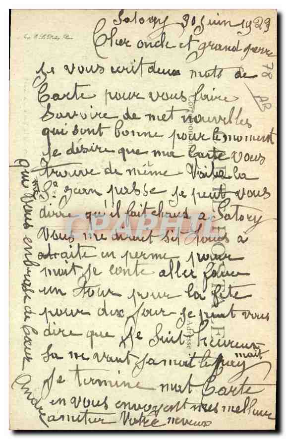 CPA Versailles  — Verso