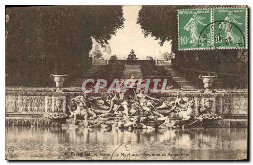 Versailles — Bassin de Neptune — Neptune et Amphitrite — éditeur non visible, n° de série 98